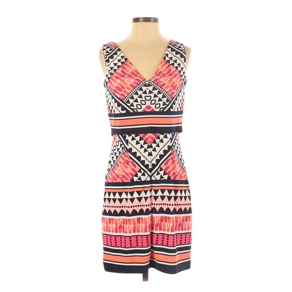 Vince Camuto Dresses & Skirts - Vince Camuto Boho Print Dress Pink Tribal Sheath 2